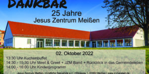 Flyer Dankesfest 25 Jahre Jesus Zentrum Meißen